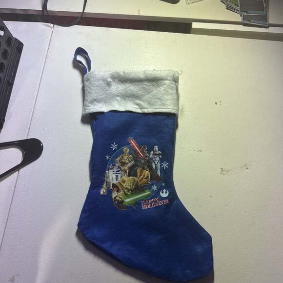 Star Wars Other - Star Wars Felt Christmas Stocking - Darth Vader, Yoda 'Happy Holidays!'